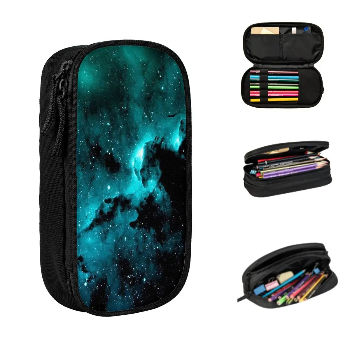 

Emerald Galaxy Pencil Case for Studen School Pen Box Pencil Bag Stationery Supplies Pen Holder Bag