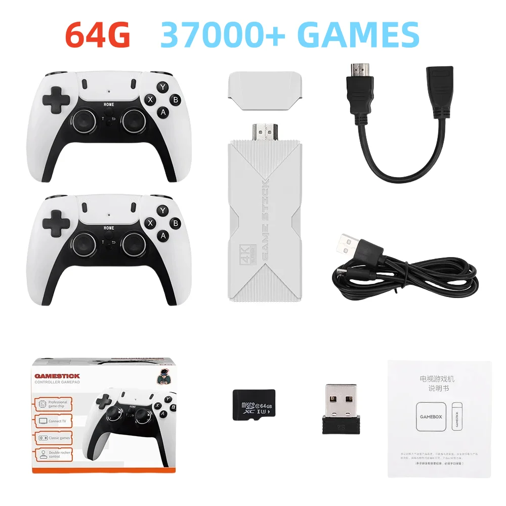 Console de videogame para meninos, controlador sem fio duplo, vara de jogo, 4K, 41000 jogos, 128GB, jogos retro, presente de Natal, P5 PRO, 2.4G