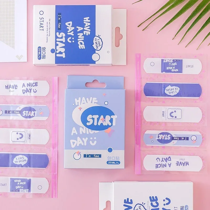 20Pcs Waterproof Breathable Cute Cartoon Adhesive Bandages First Aid Bandaids Emergency Kit Wound Plaster for Kids image 3