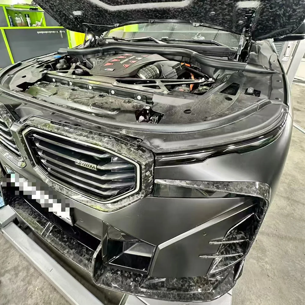 New P Style Dry Carbon Fiber Bumper Body Kit for XM G09 Forged Carbon Front Lip Side Skirts Rear Diffuser Spoiler