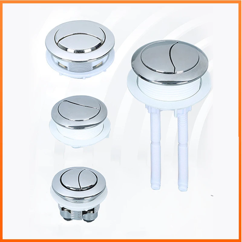 Botón de doble pulsador Universal de 38/48/58MM, cubierta de tanque de agua para asiento de inodoro, botón, varillas dobles, accesorios para interruptor de baño