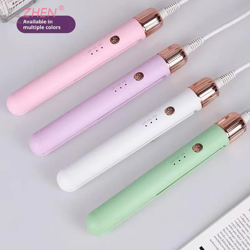 220 فولت مكواة تجعيد الشعر المحمولة الصغيرة المشبك الاستخدام المزدوج استقامة وتجعيدها طالب عنبر ودية اكسسوارات صالون الشعر