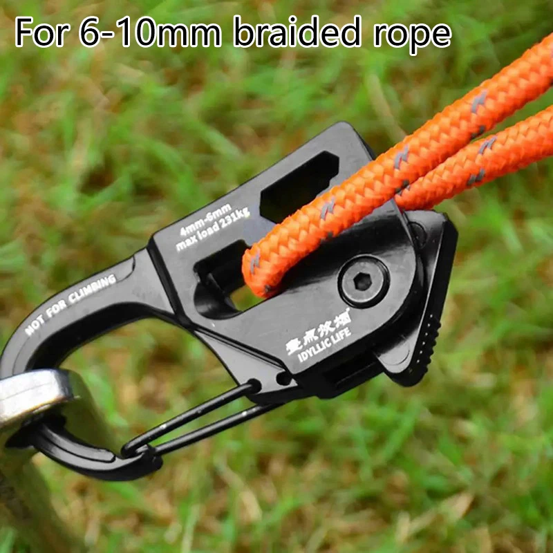 

Tent Rope Tensioner Aluminum Alloy Rustproof Strong Load-bearing Lightweight Portable Tent Cord Adjuster Tent Accessories