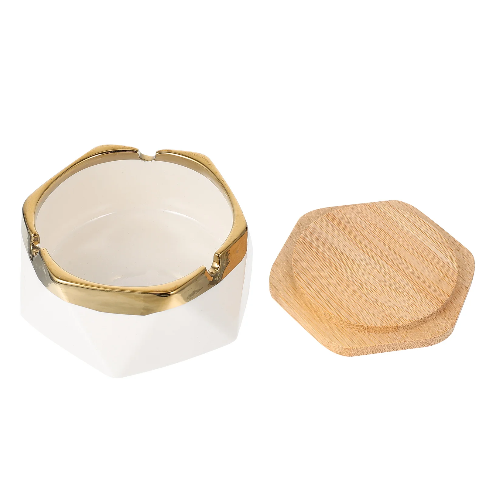 

Elegant Ceramic Ashtray Lid Retro Holder Large Space Anti Scatter Home Office Hotel Balcony Bedroom White
