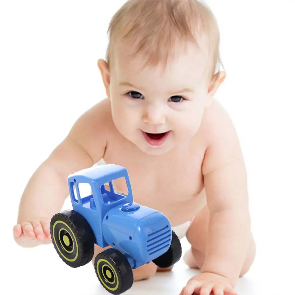 Mit Musik-Licht, Mini-blauer Traktor, Schiebespielzeug, pädagogisches Auto, Bauer-Spielzeug, 15 Lieder, Spielen, lustiges Musikauto-Modell, Geburtstagsgeschenke