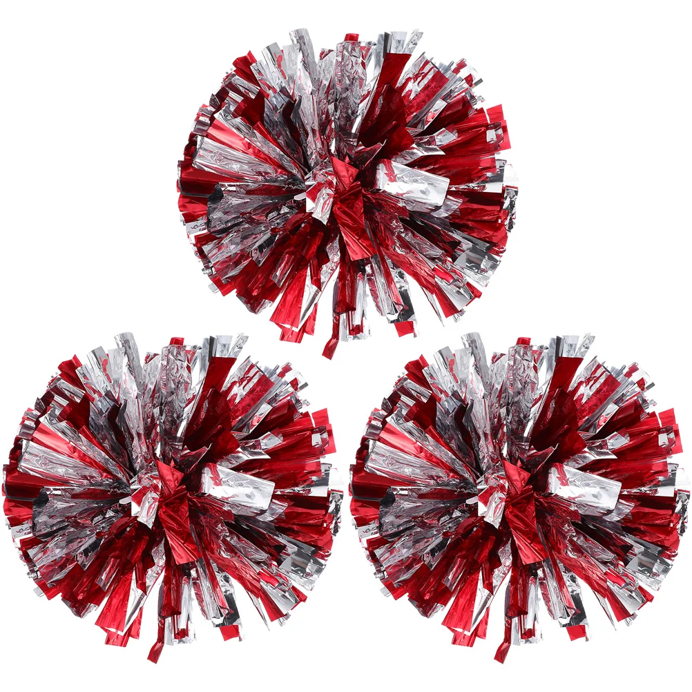 

3 шт. прочные пластиковые помпоны для болельщиков, многоразовые портативные реквизиты для выступлений для спортивных мероприятий, вечеринок по веселеням