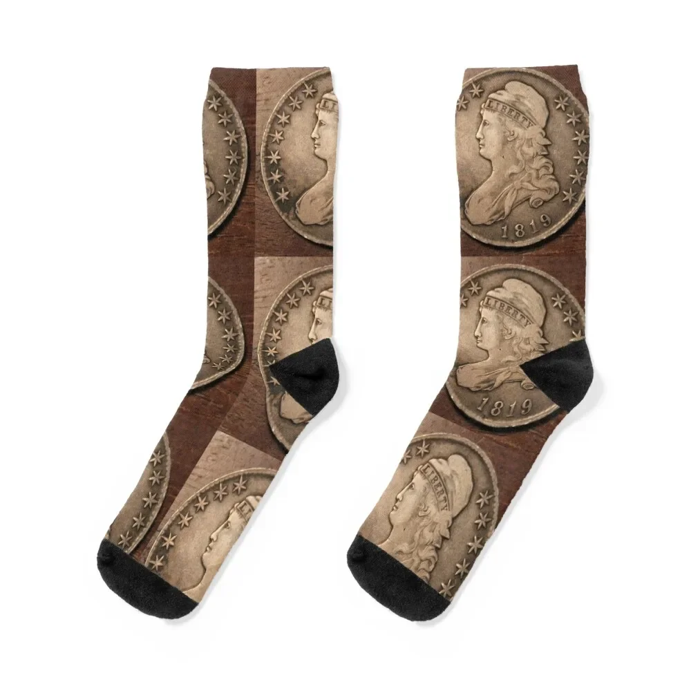 1819 Capped Bust Half Dollar Socks loose soccer anti-slip Socks Girl Men's