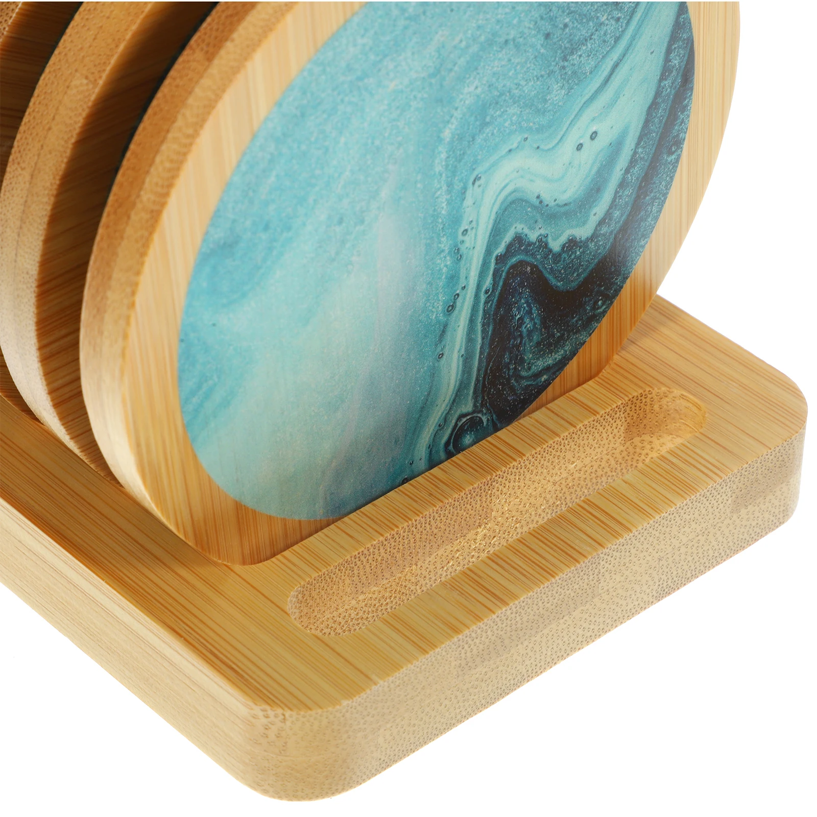 

Wooden Coasters for Home Drinks Cup Pad Mat Cups Mats Coffee Table Heat-resistant