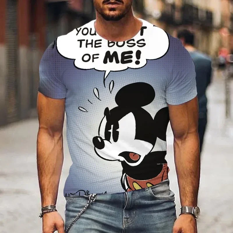 Disney tureMouse T-shirt décontracté imprimé 3D pour hommes, style de rue, col rond, adt, manches courtes, cosplay, vêtements pour hommes, 2024