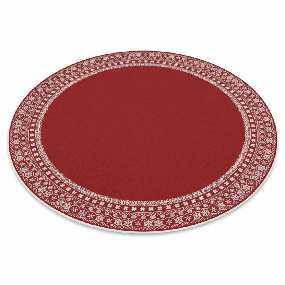

60/80CM Santa Claus Round Christmas Rug Anti-Slip Thick Christmas Tree Circular Carpet Washable Water-Absorbent