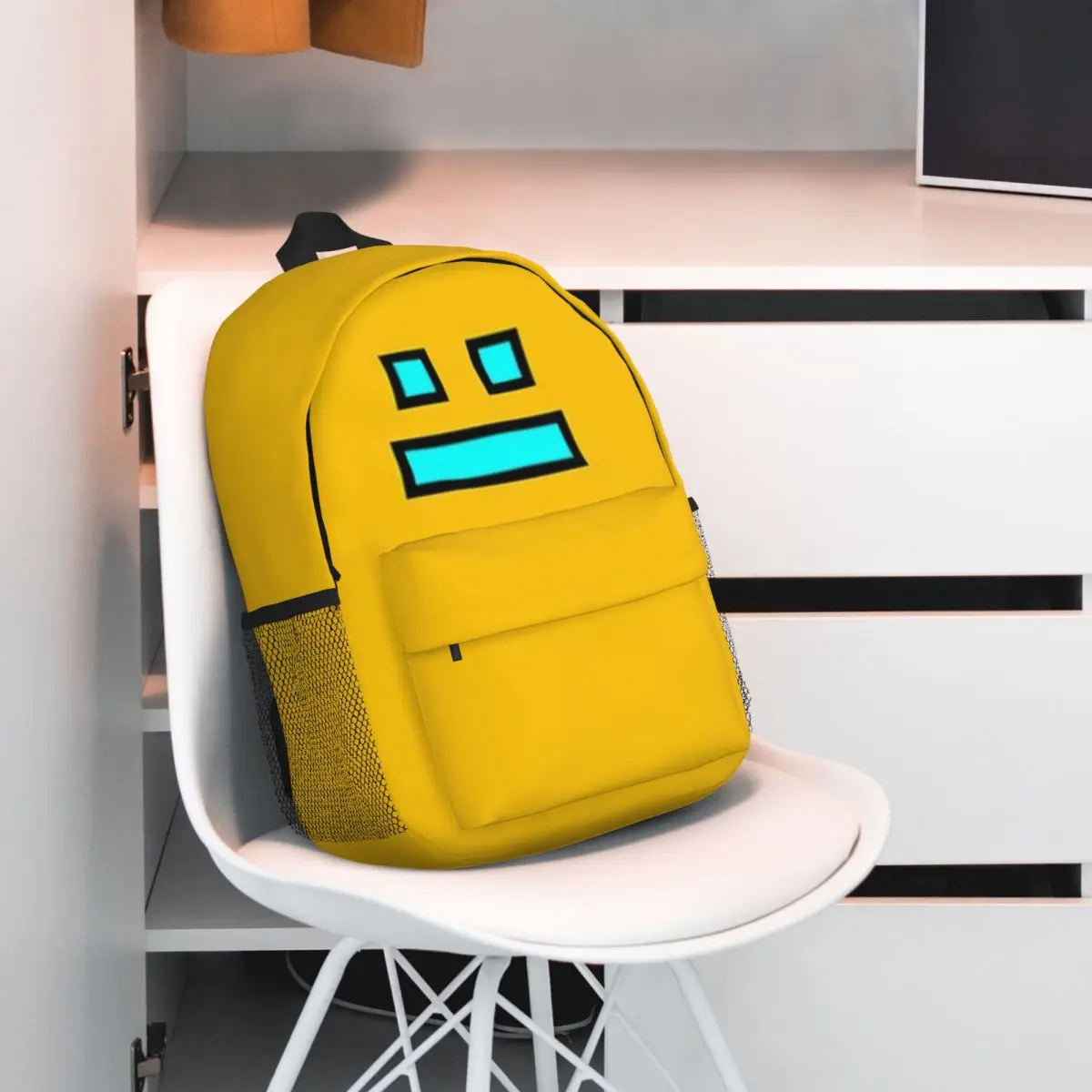 Mochila impermeável Geometry Dash de 15 polegadas – Bolsa de viagem leve com vários bolsos para organização