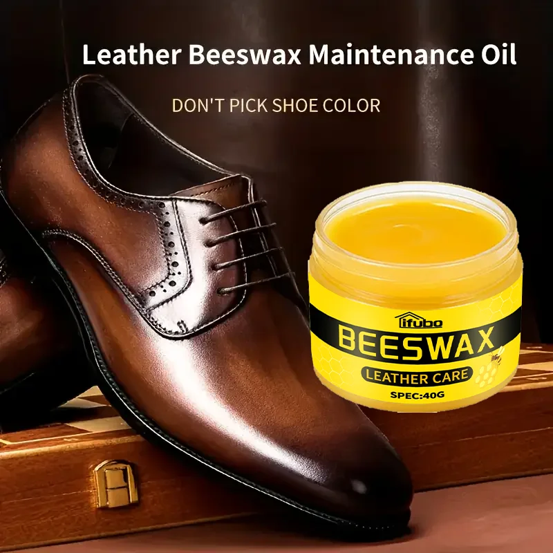 IFUBO Leather Care Beeswax Natural Maintenance Oil Conditions & Protects for Shoes Sofas Bags Car Seats - All Leather