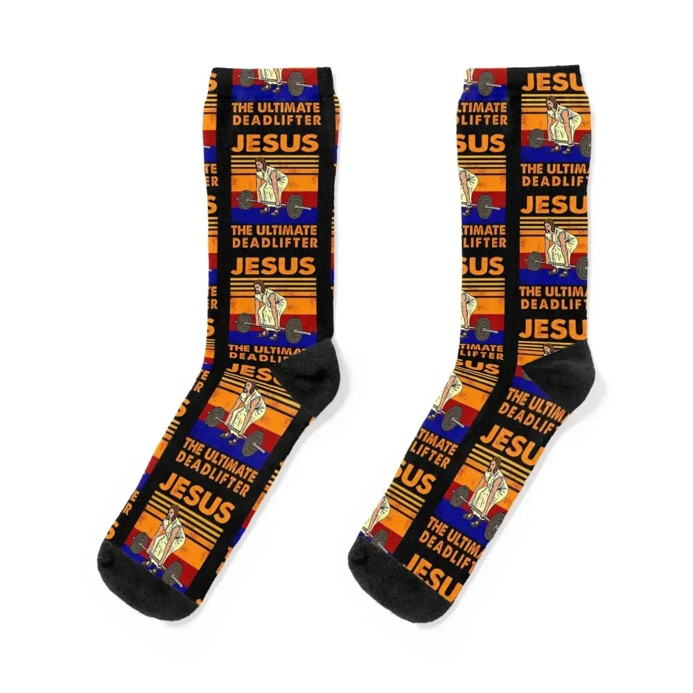 

Jesus The Ultimate Deadlifter Socks Heating sock retro football Socks Female Men's