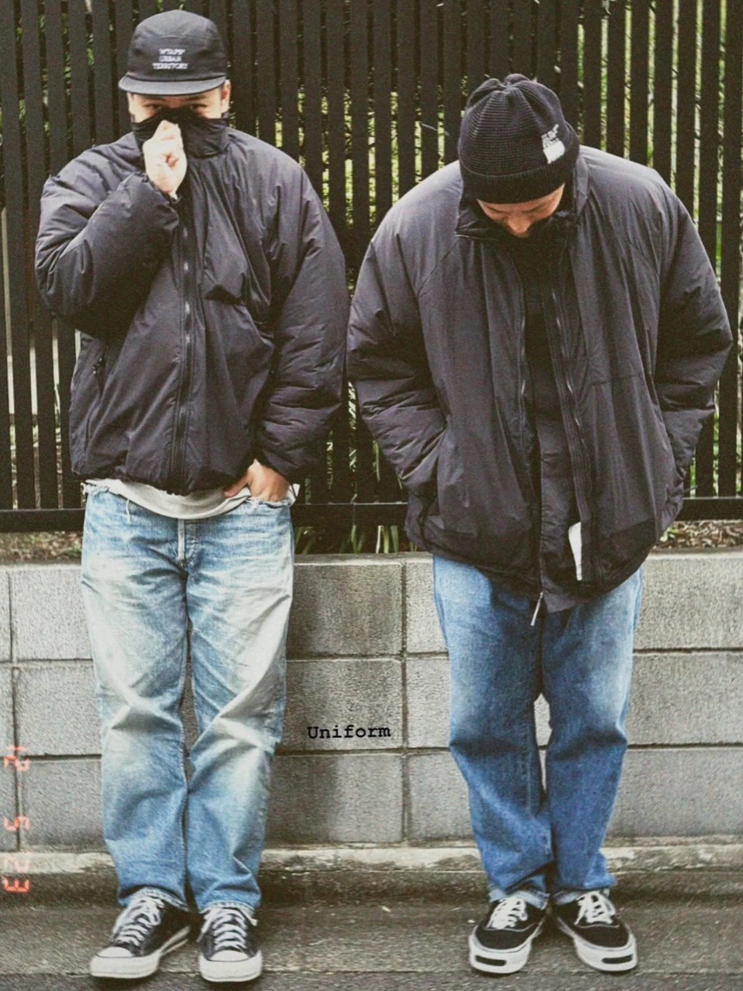 

MADN X NHOOLYWOOD Зимняя теплая пуховая куртка Верхняя одежда Молодежная мода Полиэфирное волокно Украшение на молнии Thiened Youth 2)