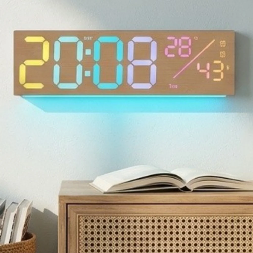 LED for Wall Clock with RGB Color Transition Effects Brightness Control from 1 to 10 Levels for Home Office Environment