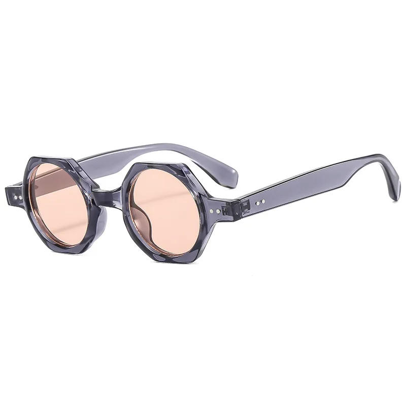 Neue Mode Polygon Quadrat Sonnenbrille Frauen Candy Farbe Runde Linsen Brillen Shades UV400 Männer Sonnenbrille Kühlen Fahren Brillen – Detail 5