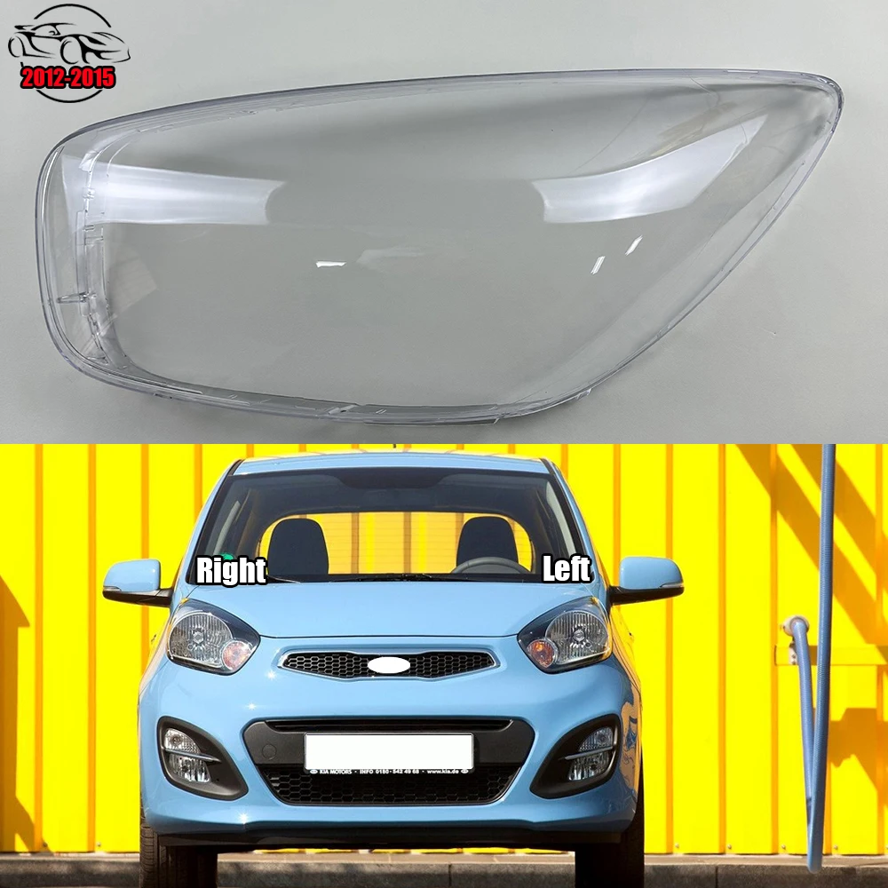 

For Kia Picanto 2012-2015 Headlamp Cover Shade Transparent Lampshade Headlight Shell Plexiglass Replace Original Lens