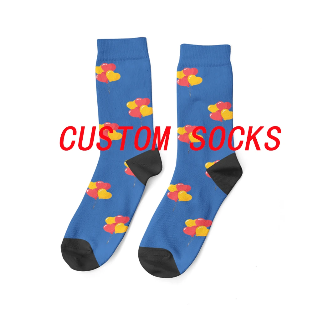 Customized love balloon fashion socks men and women personalized head socks Valentine's Day gifts for friends and family