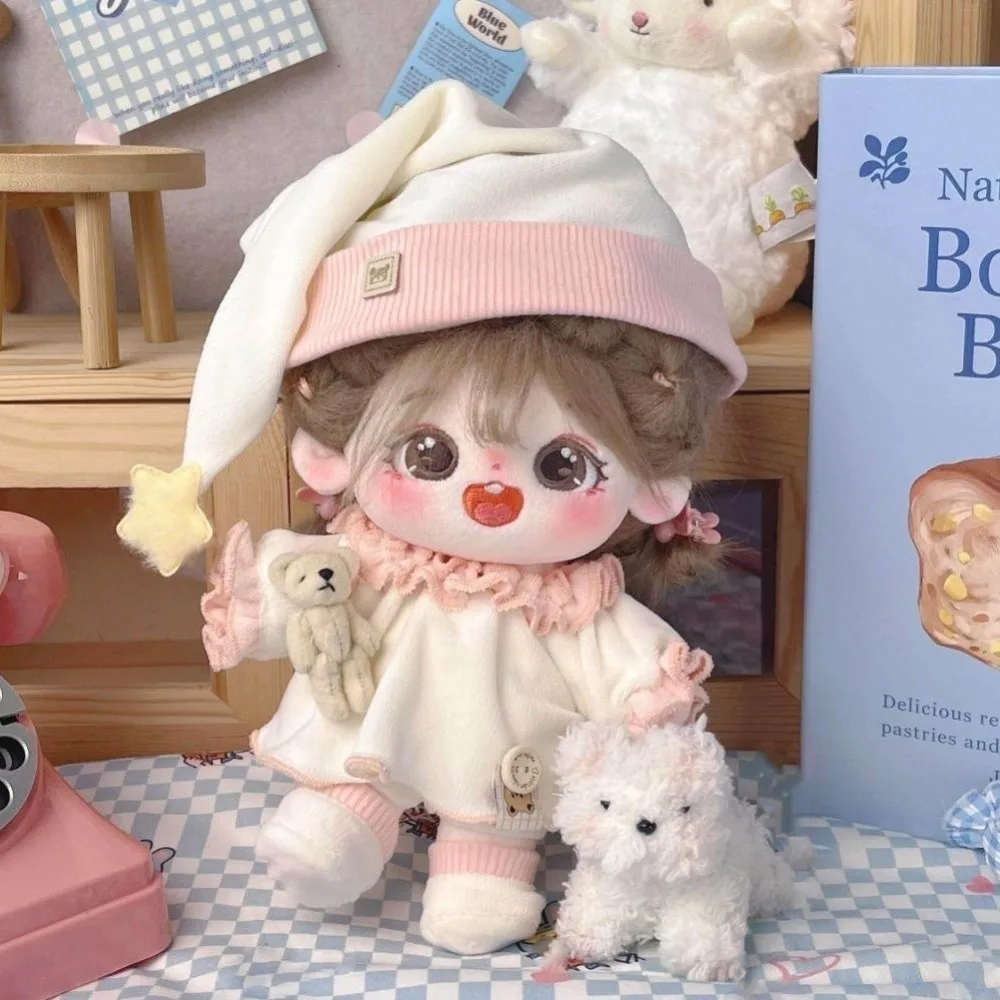 

1 комплект, пижамы, 20 см, хлопковая кукольная одежда, наряд со звездой, хлопковая кукольная одежда, модная коричневая кукольная одежда, аксессуары для кукол