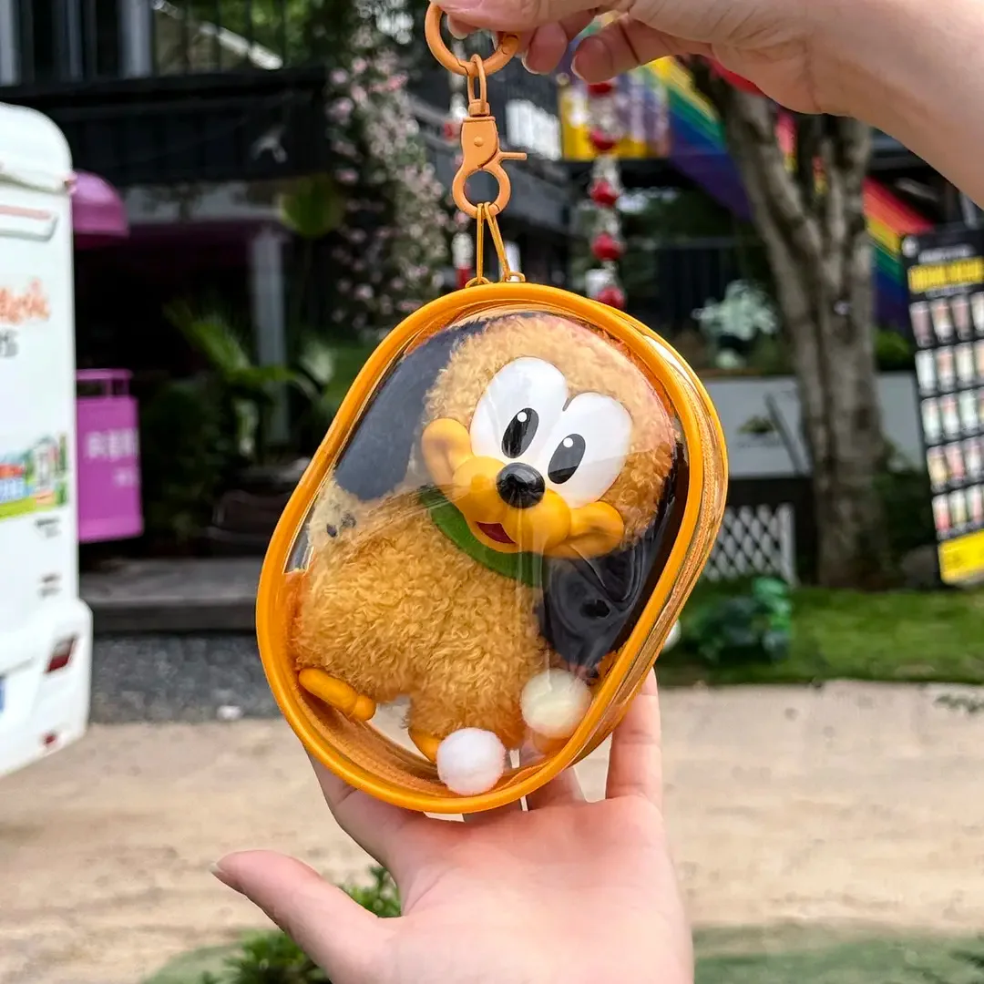 1pcs Mickey Family Walking doll Bag Thickened Protective Cover Bruto Vinyl Pendant Dimoo Transparent Protective Storage Bag