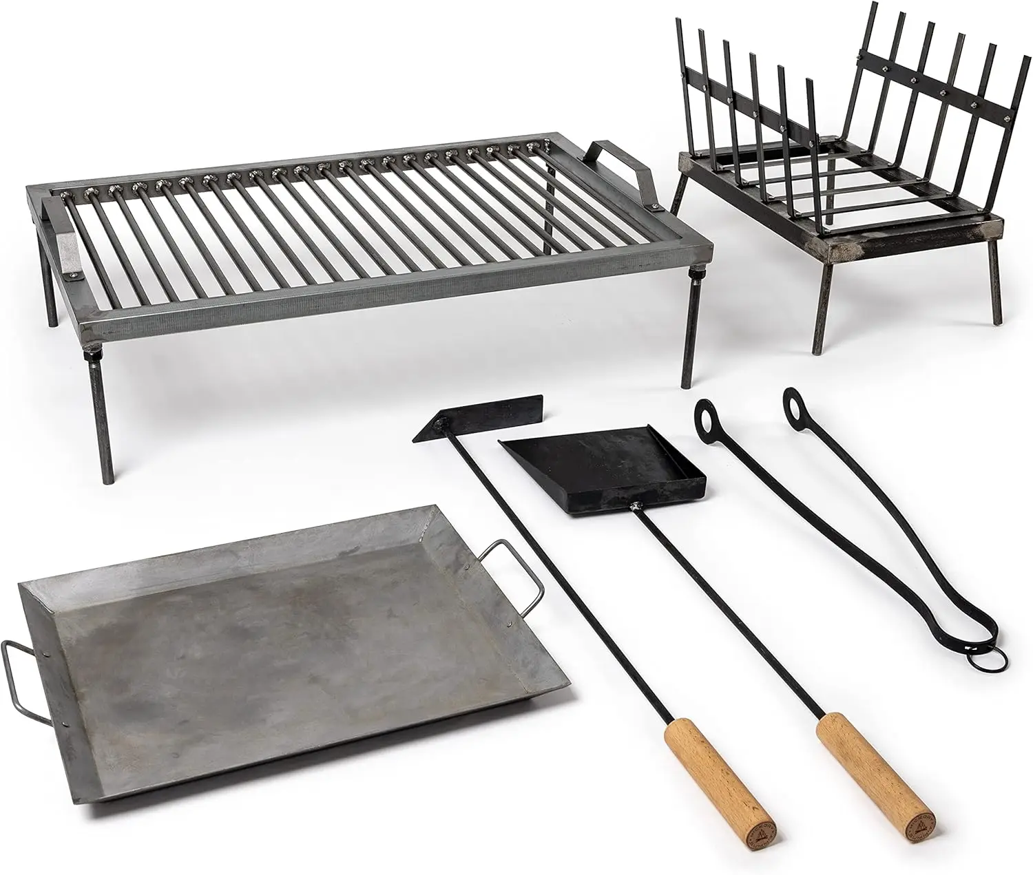 

Аргентинский гриль-набор для барбекю с инструментами — пабрила в стиле Санта-Марии для приготовления пищи на открытом воздухе