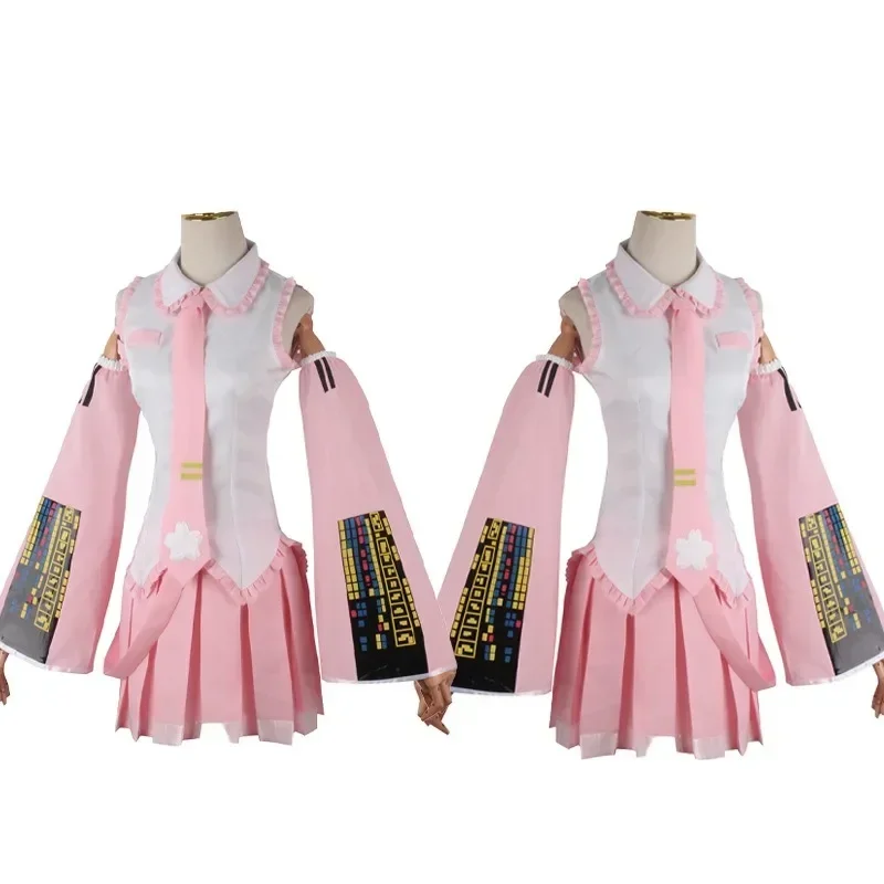 Pink and Miku Cosplay Costume Performance Suit Cos Suit Hatsune and Miku Regular C Suit Wig Cosplay Girls Spring Sakura Cherry