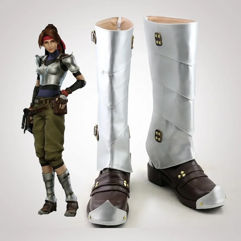 Game Final Fantasy Cosplay Jessie Jaye Kostuum Vrouwen En Mannen Meisje Pu Schoenen Laarzen Halloween Kostuums Accessoire Op Maat Gemaakt