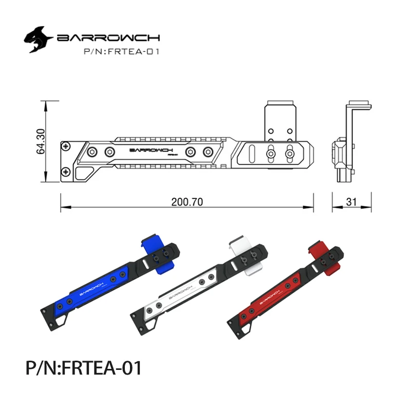 

Barrowch Retractable Aluminum Alloy Graphics Card Holder - Your Perfect Companion for Gaming Performance Boost / FRTEA-01