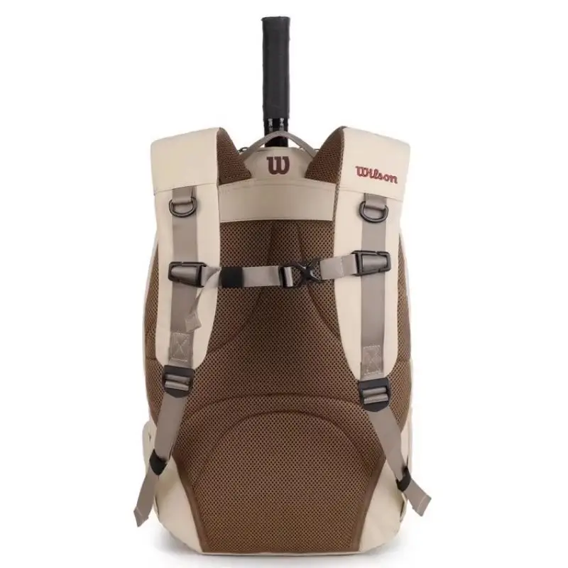 Wilson-Bolsa para raqueta de tenis, mochilas de Padel portátiles de gran capacidad, bolsa deportiva de viaje de moda coreana con bolsa para zapatos independiente