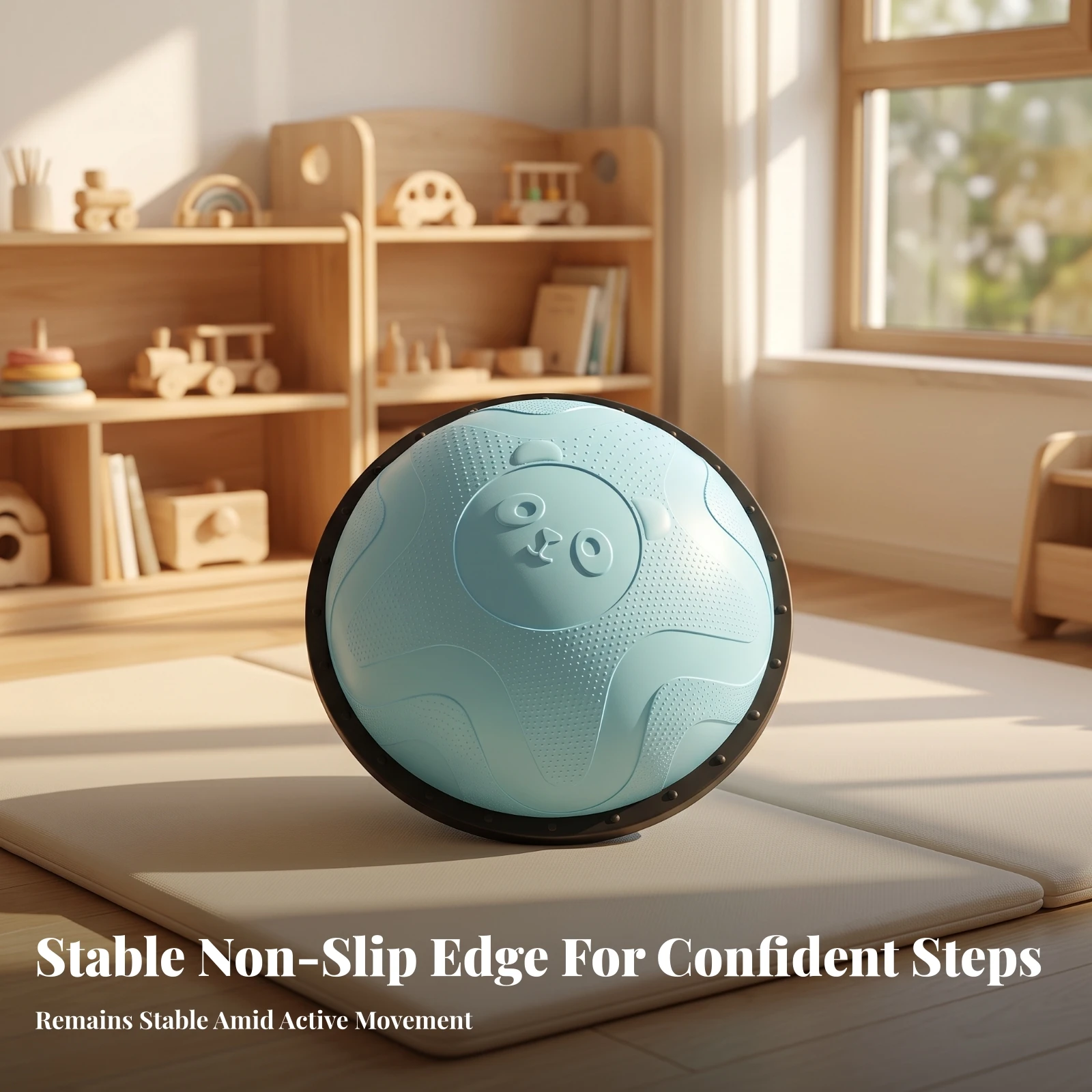Pelota de Equilibrio con Cuerda Elástica, Pelota Inflable Semiesférica para Entrenamiento de Estabilidad, Dispositivo de Entrenamiento Estable y Seguro