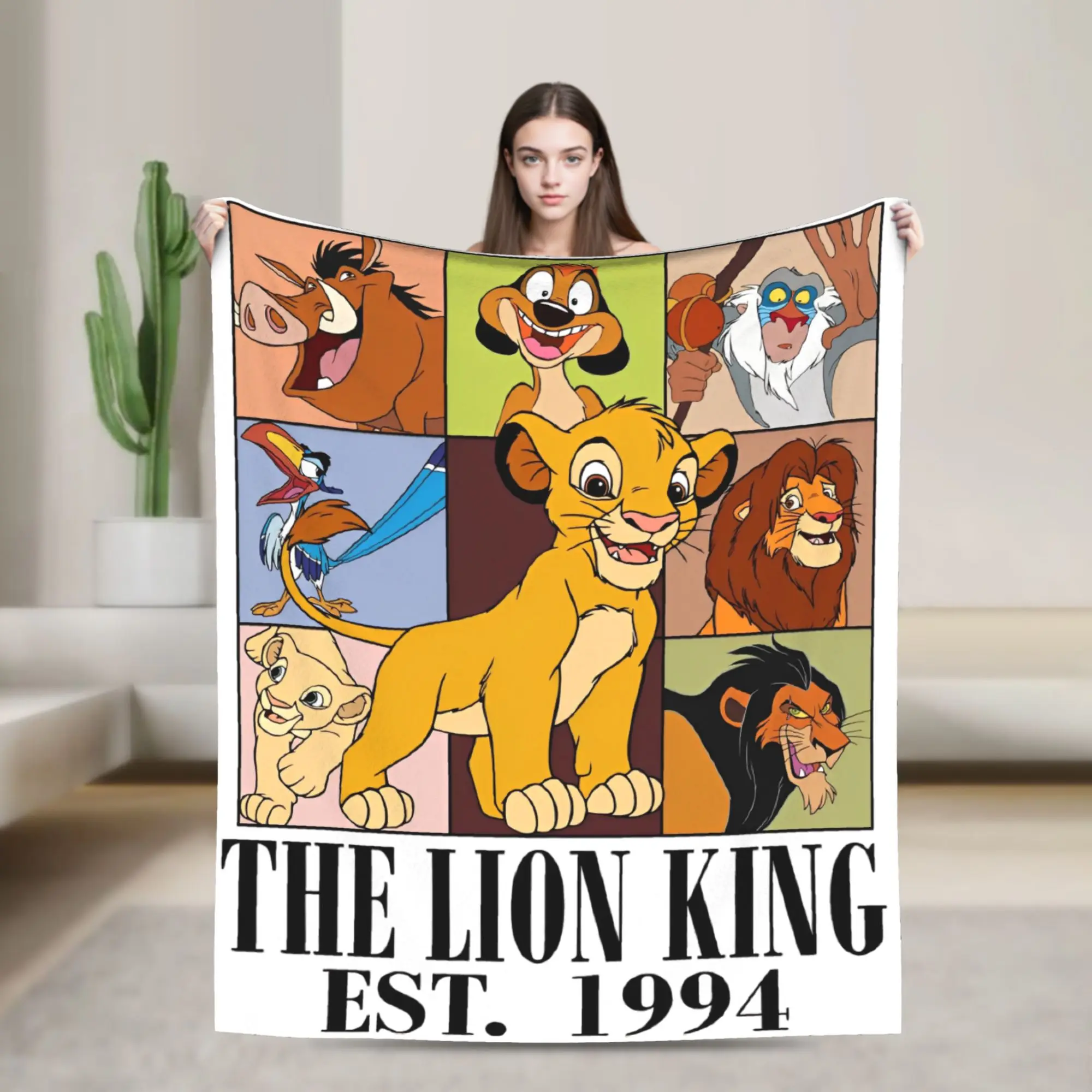 

Король Лев Сафари Симба Нала одеяла плюшевое забавное теплое одеяло для домашнего ресторана всесезонное