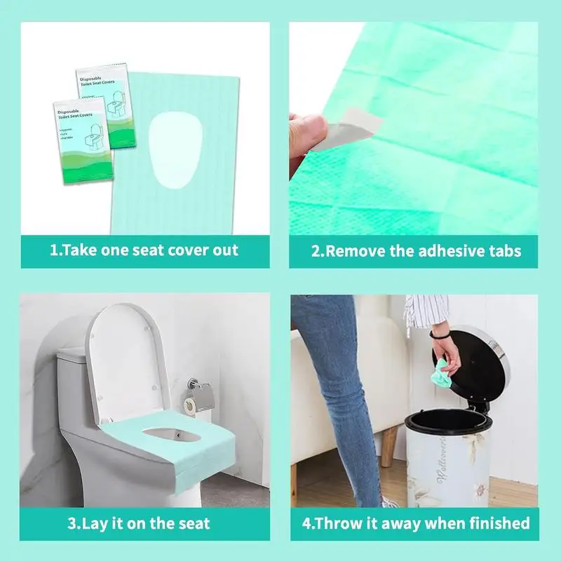 Coprisedili WC usa e getta da 20 pezzi, coprisedili WC usa e getta da viaggio, coprisedili WC usa e getta da 20 pezzi