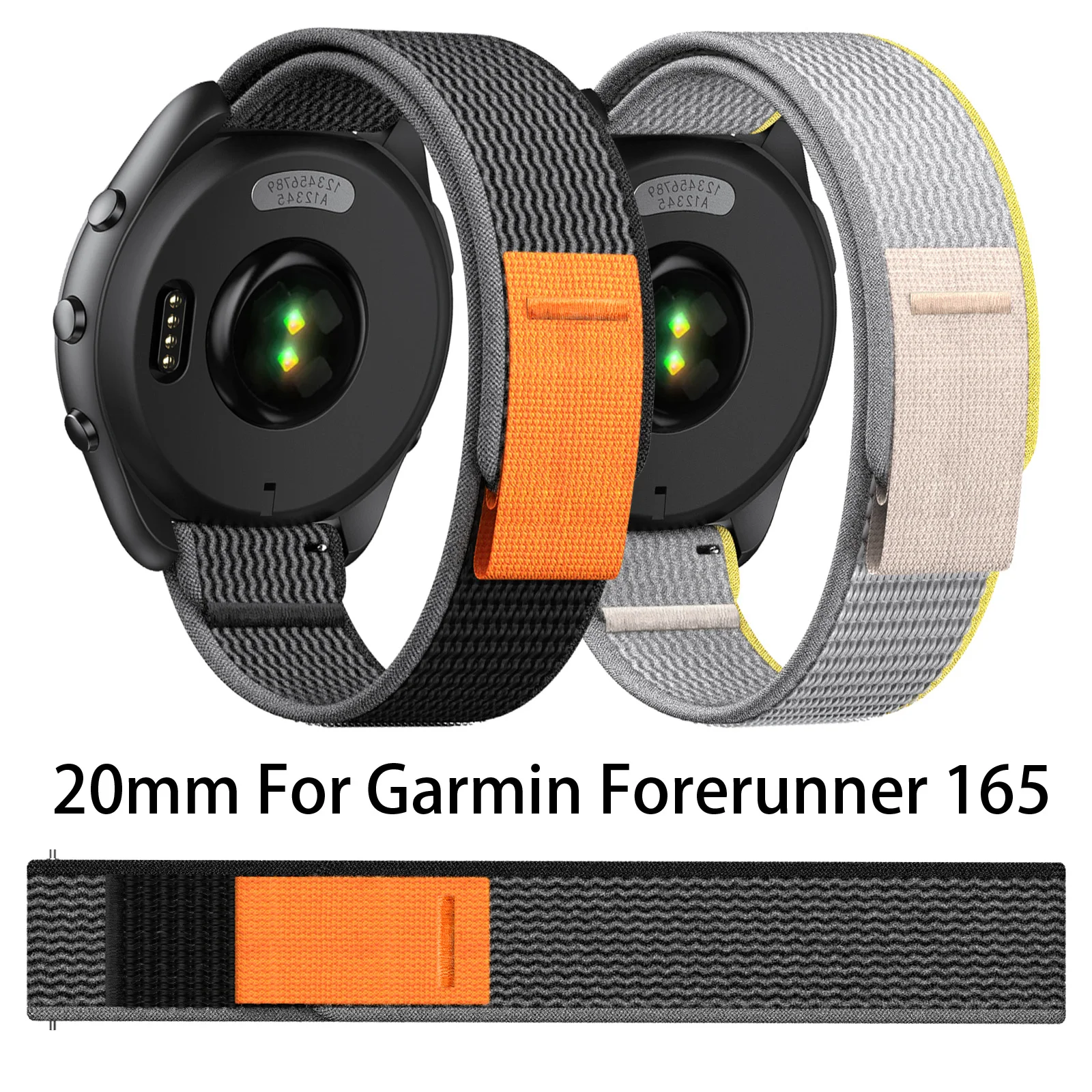 20 mm Schnellverschluss-Nylonarmband für Garmin Forerunner 165 Musikband für Garmin Vivoactive 3 5 Venu SQ 2 Armband-Uhrenarmbänder