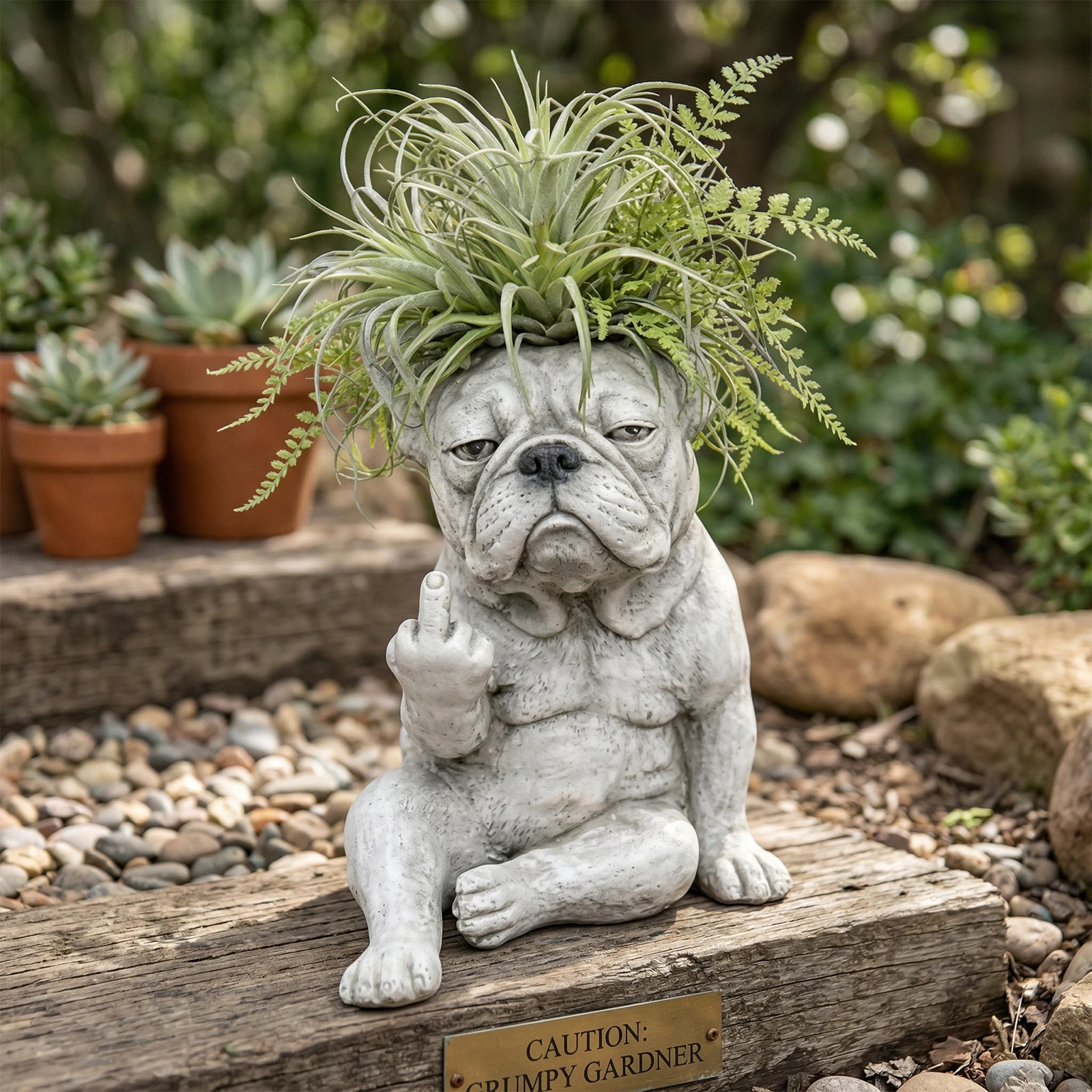 Resin Dog Sculpture Succulent Pots Funny Creative Dog Flower Pot Unique Creative for Indoor Office Outdoor Balcony Yard Lawn