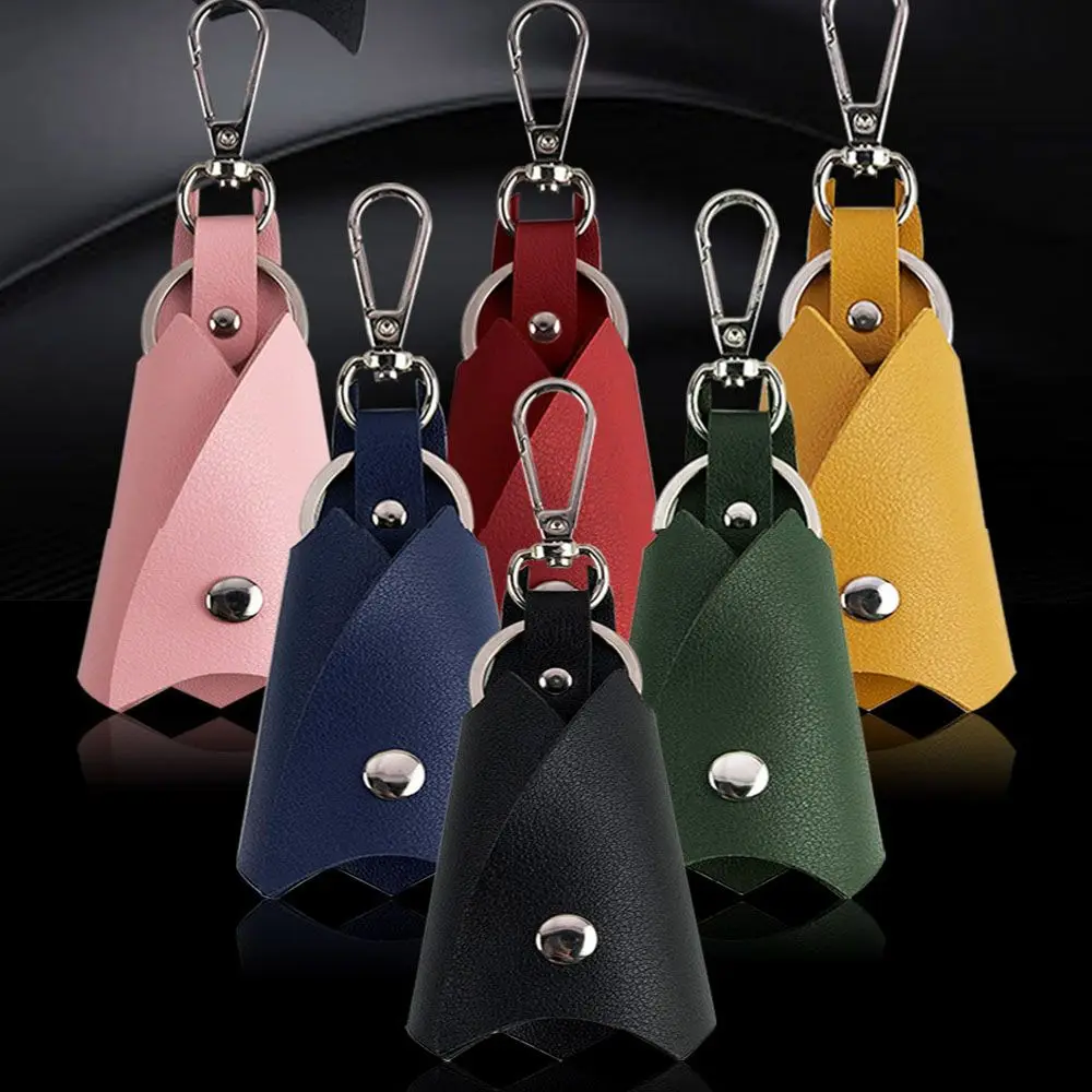 PU Leather Key Cover Interior Accessories Key Protector Remote Key  Pouch Car Key Organizer Leather Keychain Men's Key Holder