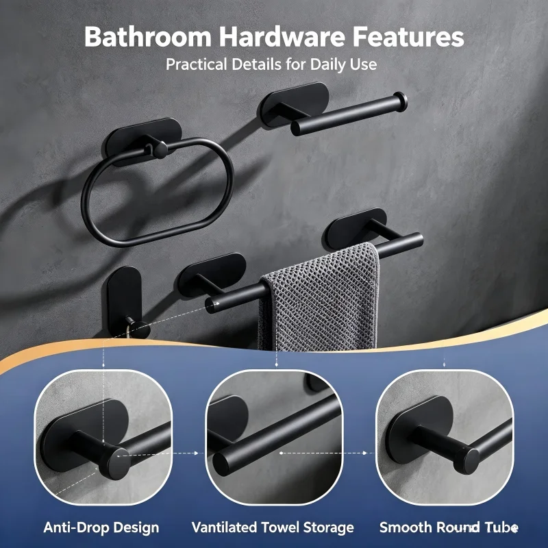 5-częściowy zestaw uchwytów na – Home Bathroom Hardware recenzja i cena