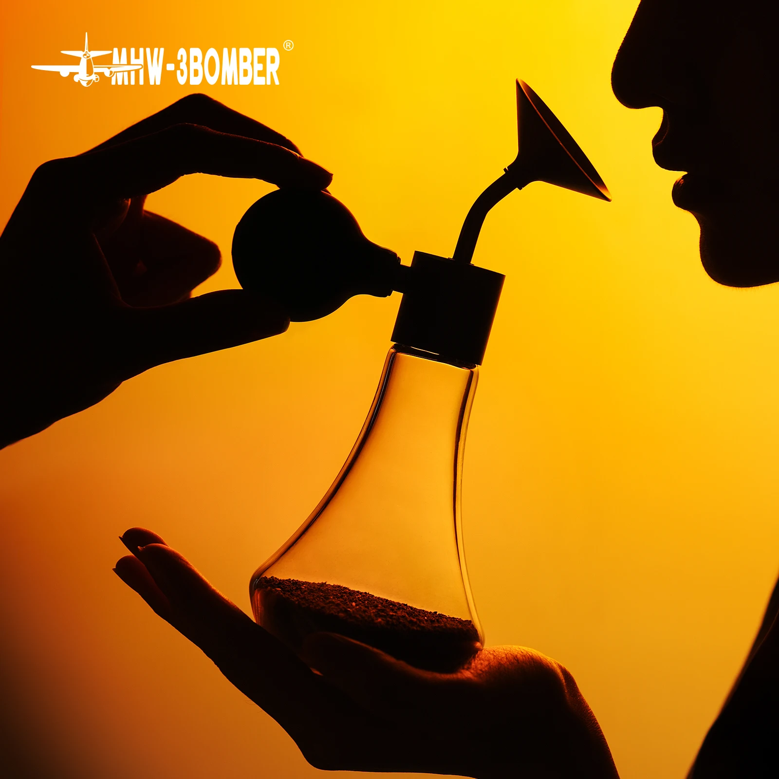 

MHW-3BOMBER Coffee Aroma Bottle Coffee Display Jar Glass Creative Fragrance Bottle Coffee Aroma Display Coffee Accessories