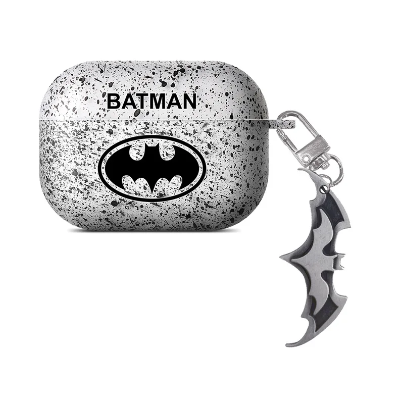 For Airpods 4 Case,3D Black Batman Anime TPU Protective Earphone Cover For Airpods Pro 2 Case With Keychain For Kids view 5