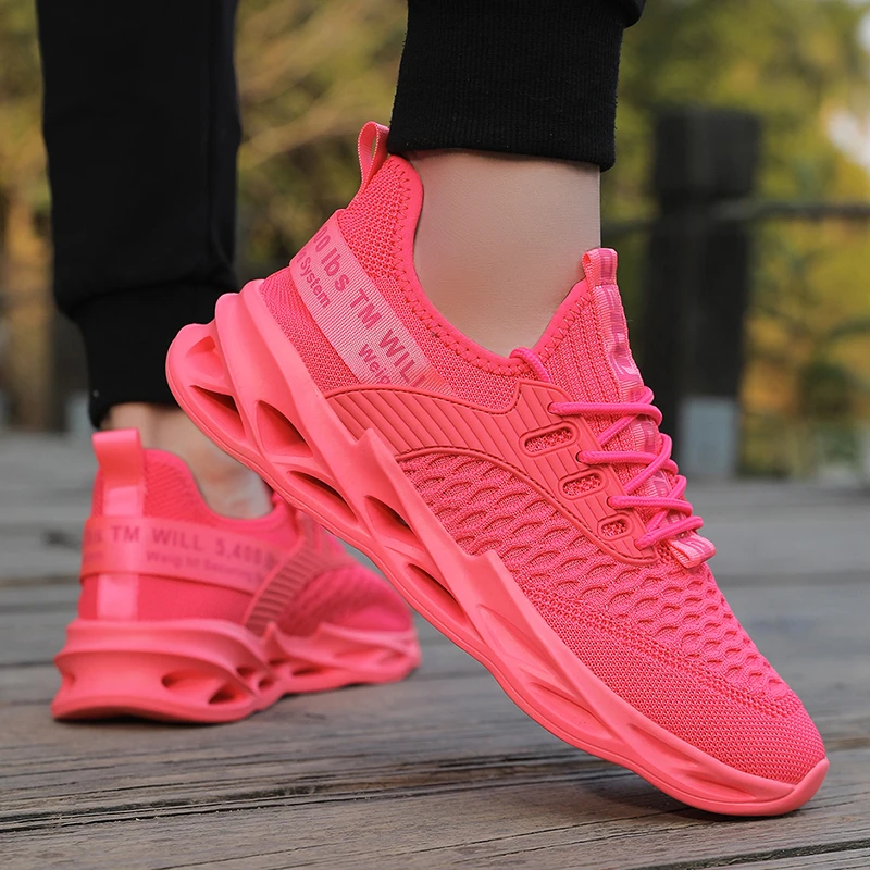 Hot Sale Blade Sneakers Men Women Breathable Knit Running Shoes Lightweight Casual Jogging Shoes Unisex Comfy Men's Sports Shoes
