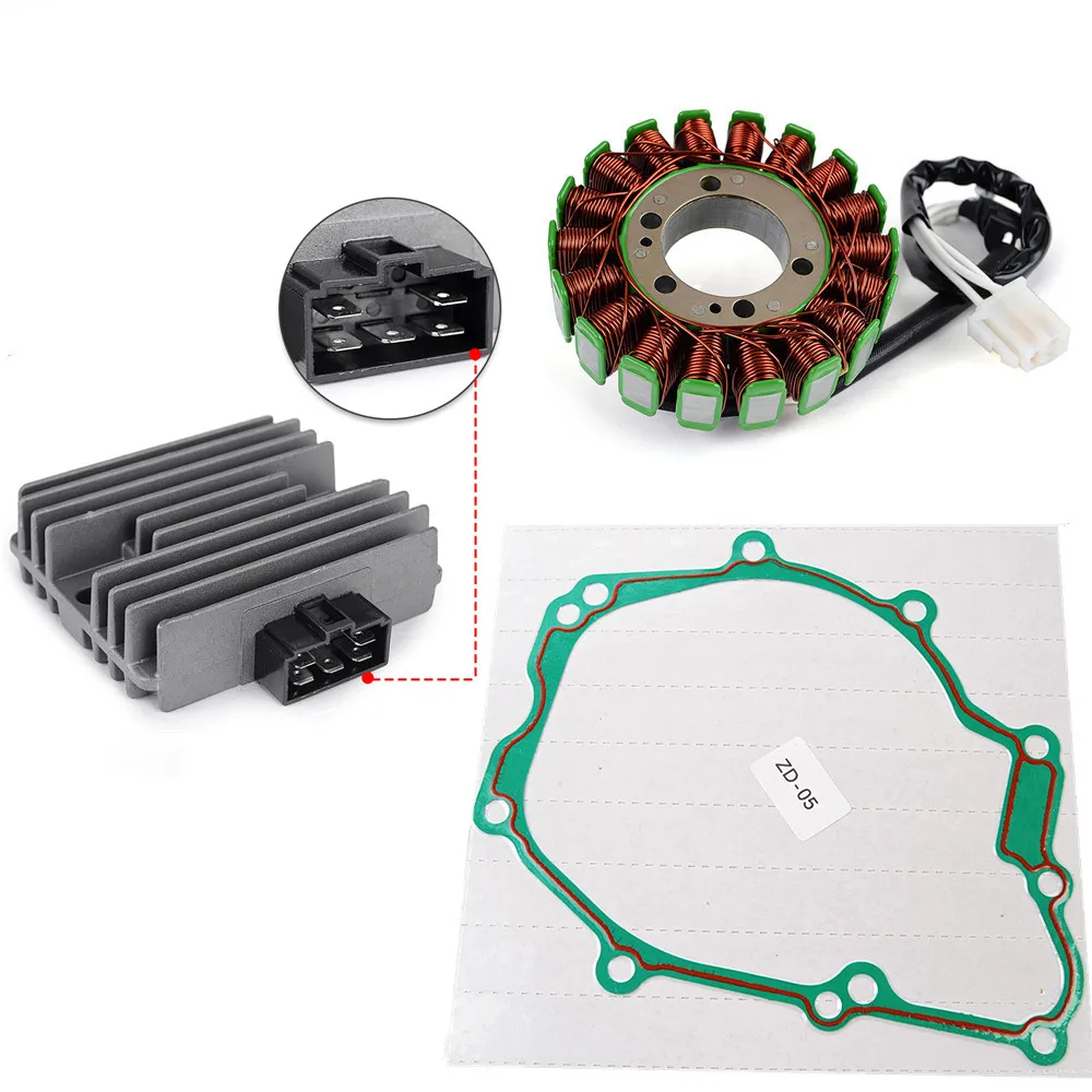 

For Yamaha YZF R6 YZF600 2003 2004 2005 Magneto Stator Coil Regulator Rectifier Gasket YZF-R6S 2006 2007 2008 2009