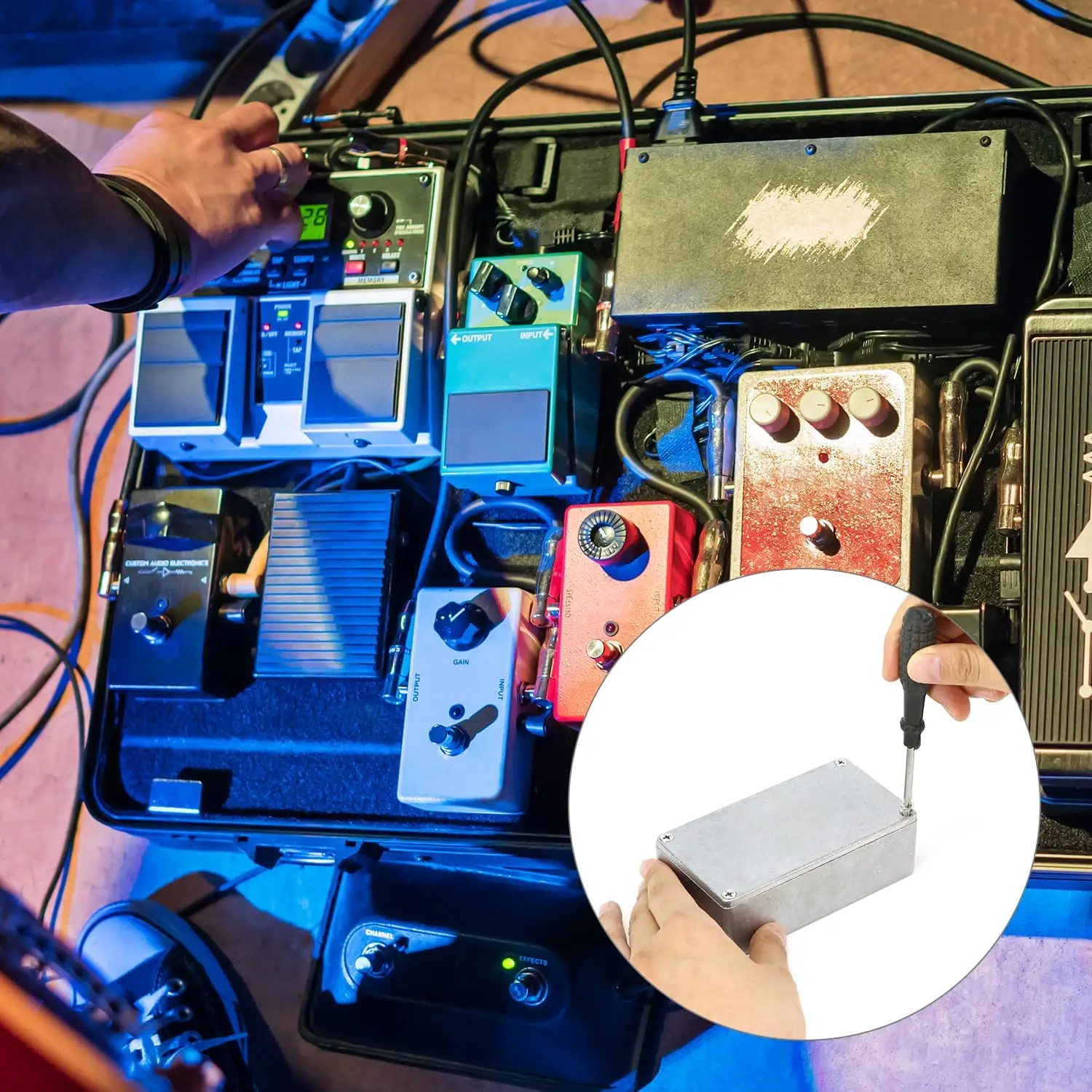 1 Stück 1590B 125B 1590A 1590XX Stomp Box Gitarrenpedal-Gehäuse Aluminium Gitarrenpedal-Box Druckguss Stomp Case Unvollendet 1590G 1590C – Detail 6
