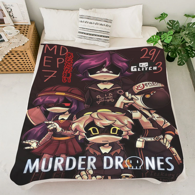 Double Blankets S-Murder Droness Sofa Blanket Warm King Size Blanket Fluffy Soft Blankets Microfiber Knee Nap Animes Blanket