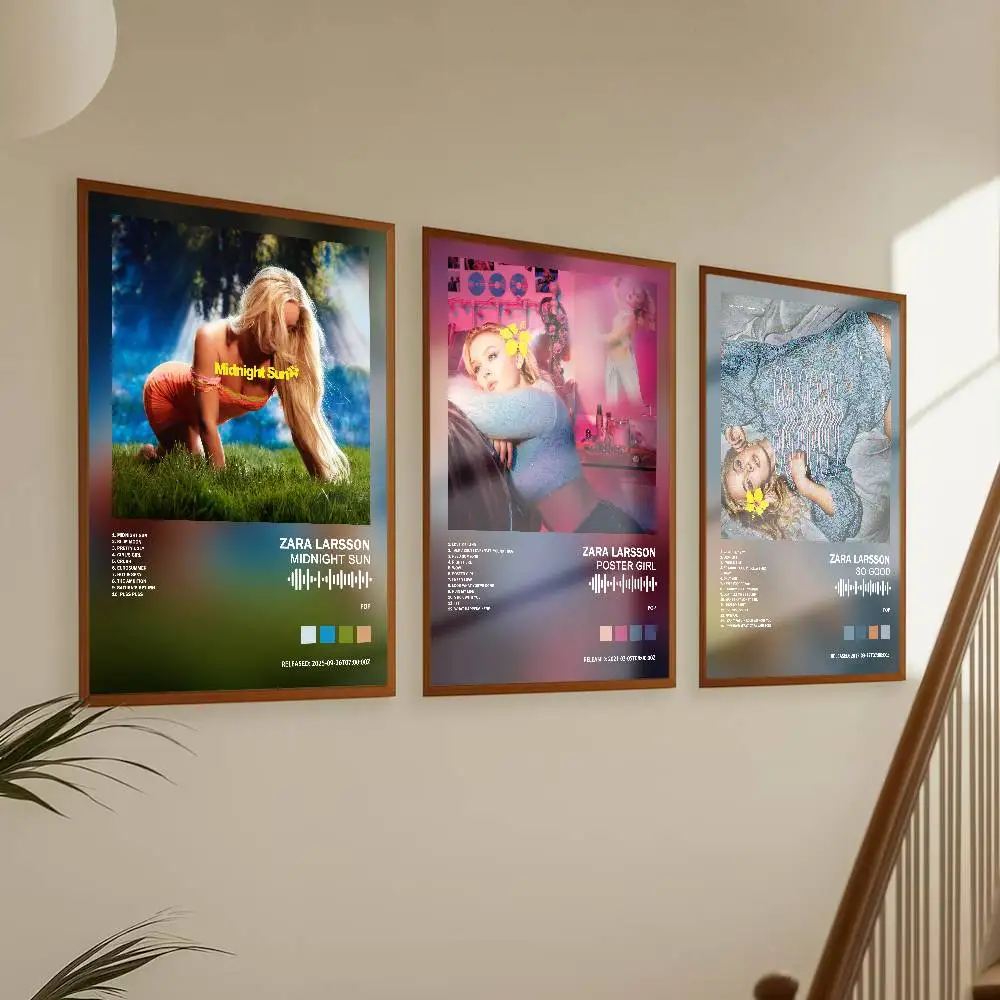 Póster de Zara Larsson, portada del álbum, canciones, música, rap, pegatina de papel impermeable para pared, decoración del hogar y la sala de estar