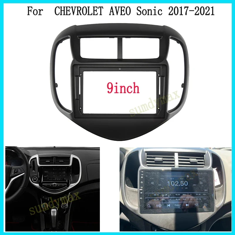 9 inch Car Radio Fascia Panel for Chevrolet Aveo Sonic Holden Barina Android Big Screen Audio Dash Fitting Panel Kit