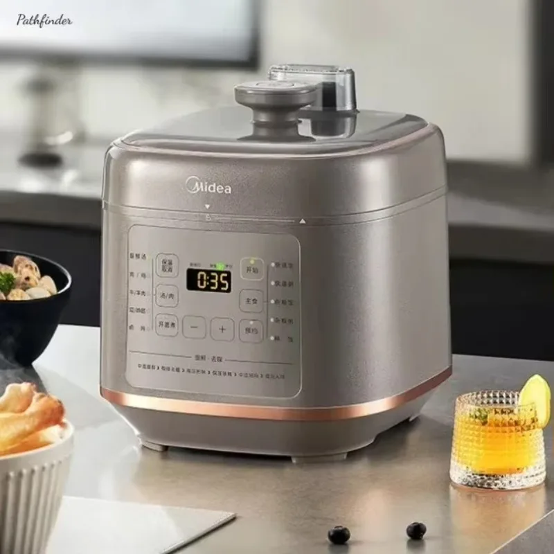 Electric Pressure Cooker by Midea. Household. 5L. Double Deep Soup Pot. Rice Cooker. Can be Scheduled to Cook Rice.