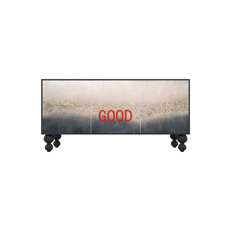 

American Light Luxury Solid Wood Sideboard Storage Cabinet Home Living Room Entrance Wall Storage Cabinet