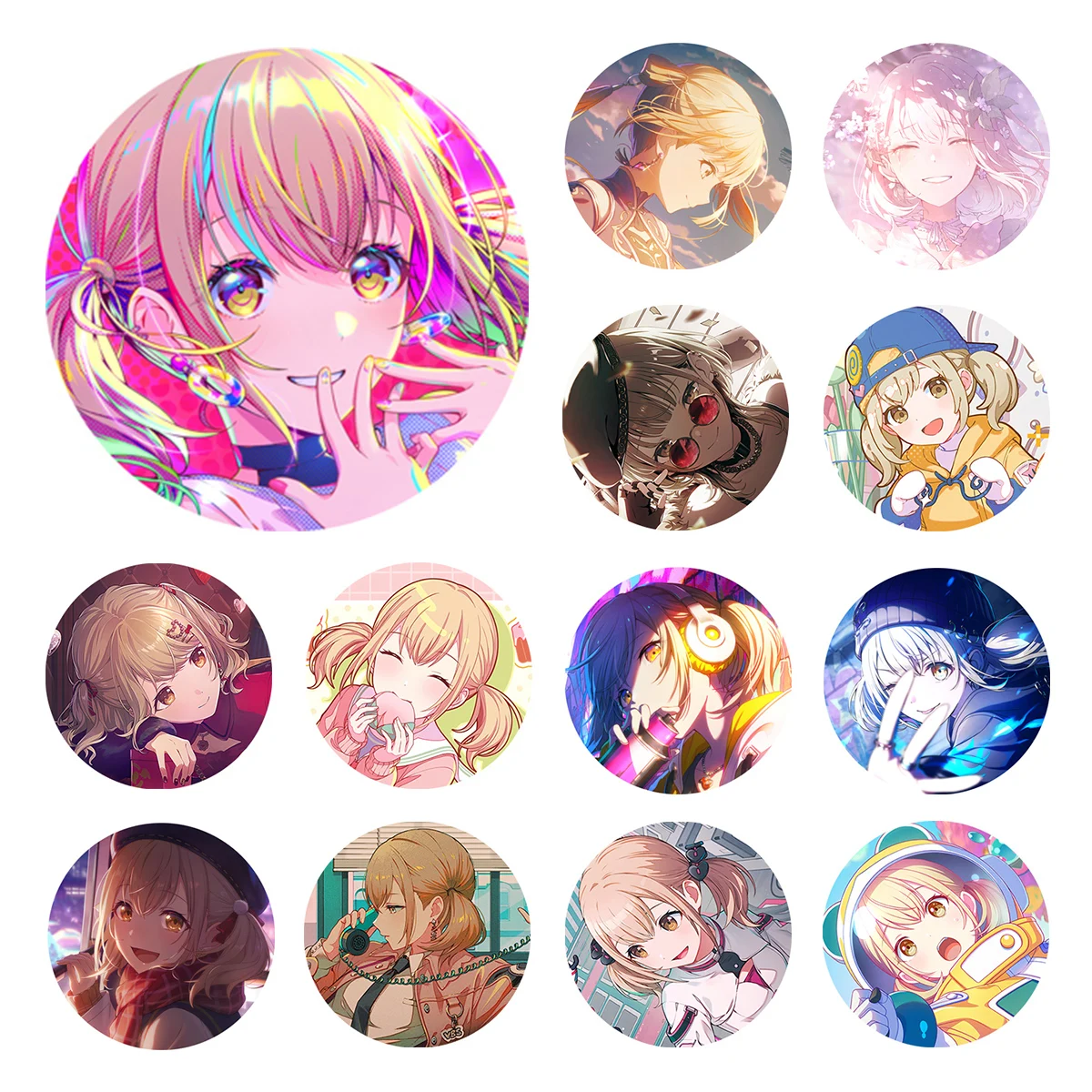

Project SEKAI Anime Azusawa Kohane Vivid BAD SQUAD VBS updated on 20251220 50mm Metal Badge Brooch Pins