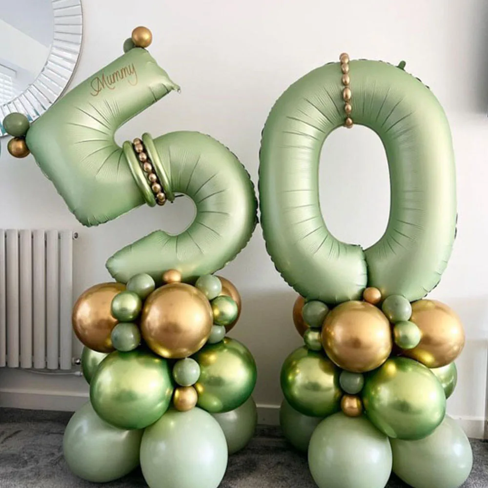 57 pz 32 pollici numero palloncini Foil decorazioni per feste di buon compleanno bambini adulto ragazzo ragazza 10 14 15 18 25 30 35 40 50 60 70 anni