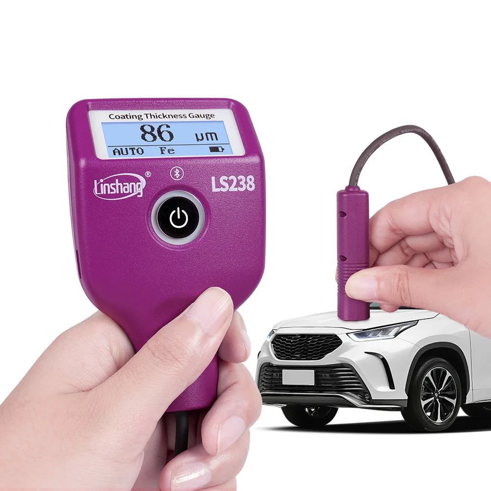

LS238 Automotive Paint Coating Thickness Gauge External Small Probe for Alloy Car Coating Digital Paint Thickness Testers Gauge