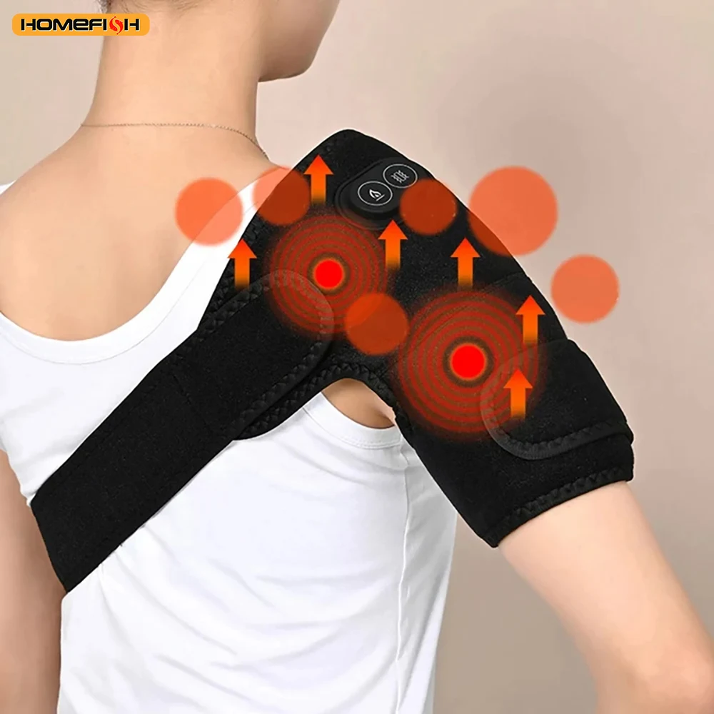 Smart Heated Massage Brace for Shoulder - Support with Graphene Heating & Pulse Vibration for Joint & Muscle Massage image 3